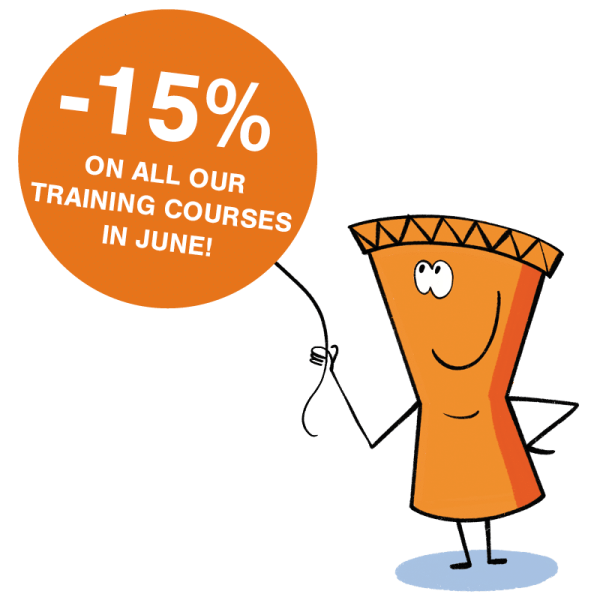 mascotte-promo-en -15% on all our training courses in June!